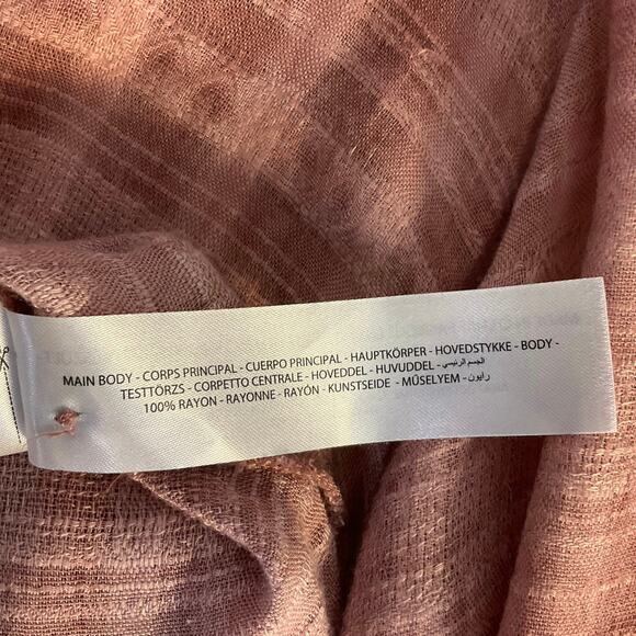 Ariat Pink Lightweight Semi-Sheer Crew Neck Button Front Shirt Size M - Picture 7 of 10